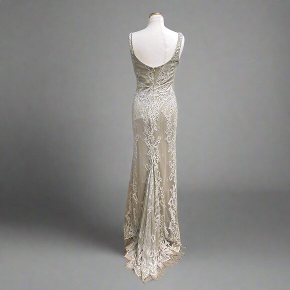 Cameron Blake gray lace dress, size 6, NEW WITH TAGS! - Picture 3 of 6